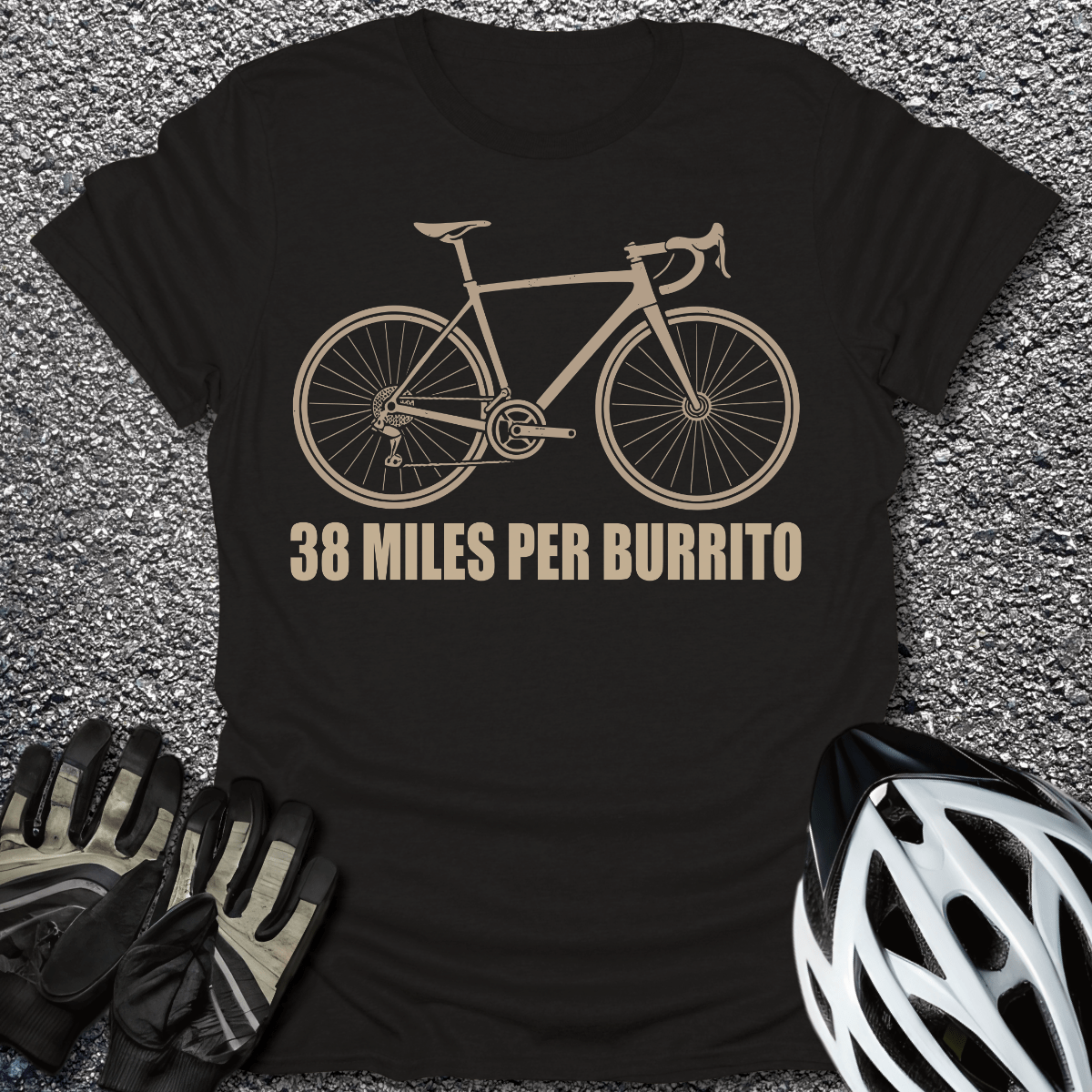 38 Miles T-Shirt in Black / S from CycleTees