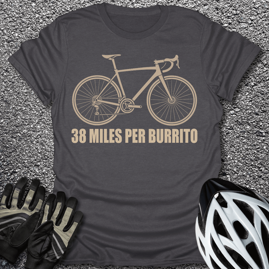 38 Miles T-Shirt in Dark Heather / S from CycleTees