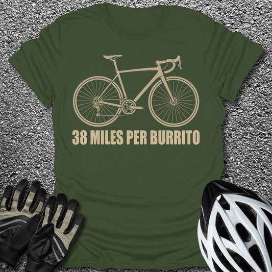 38 Miles T-Shirt in Military Green / S from CycleTees