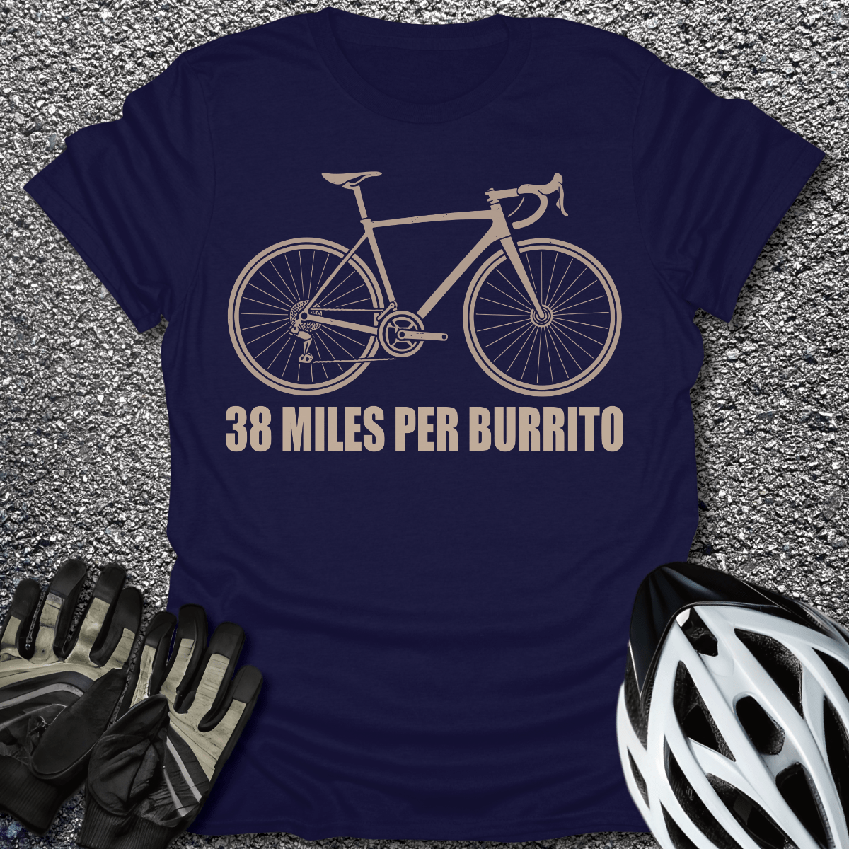 38 Miles T-Shirt in Navy / S from CycleTees