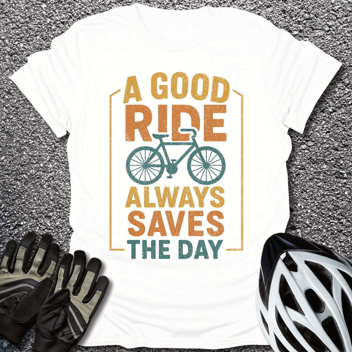 A Good Ride T-Shirt in White / S from CycleTees