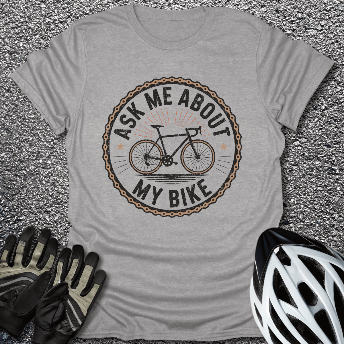 About My Bike T-Shirt in Sport Grey / S from CycleTees
