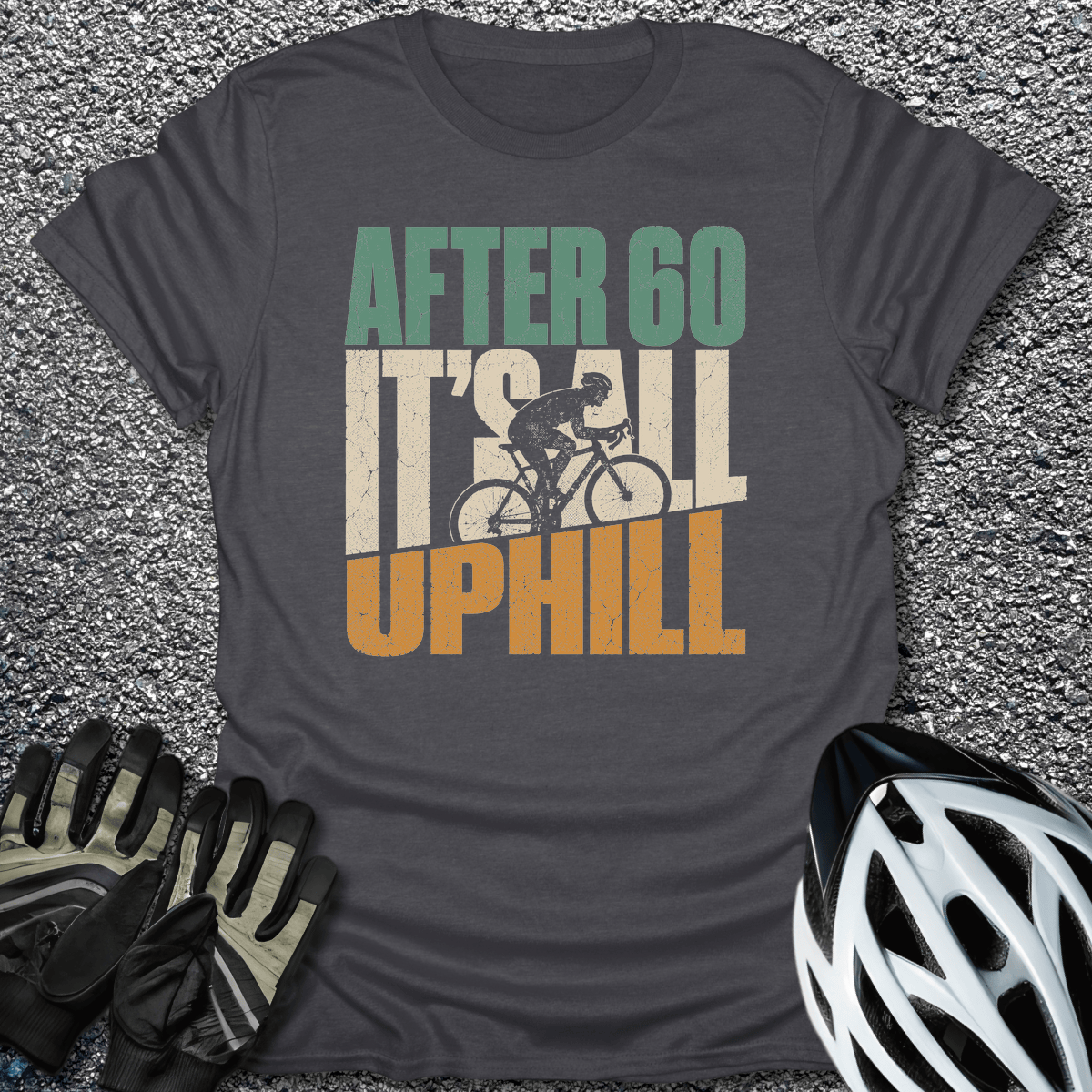 After 60 T-Shirt in Dark Heather / S from CycleTees