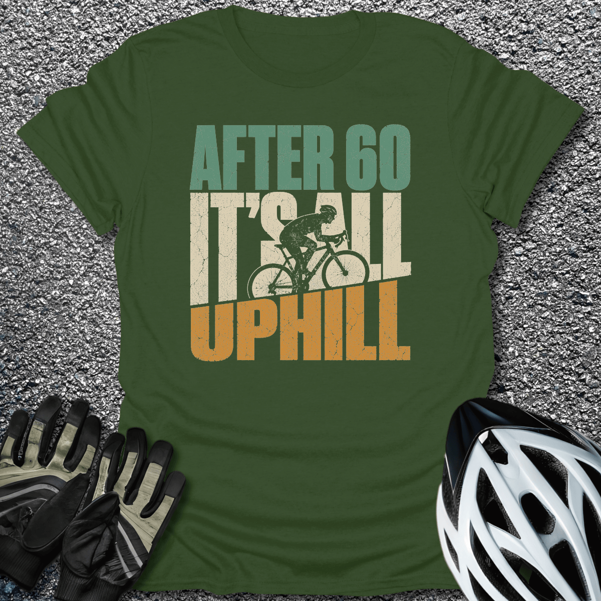 After 60 T-Shirt in Military Green / S from CycleTees