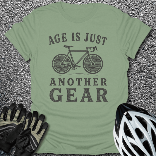Age is a Gear T-Shirt in Sage / S from CycleTees