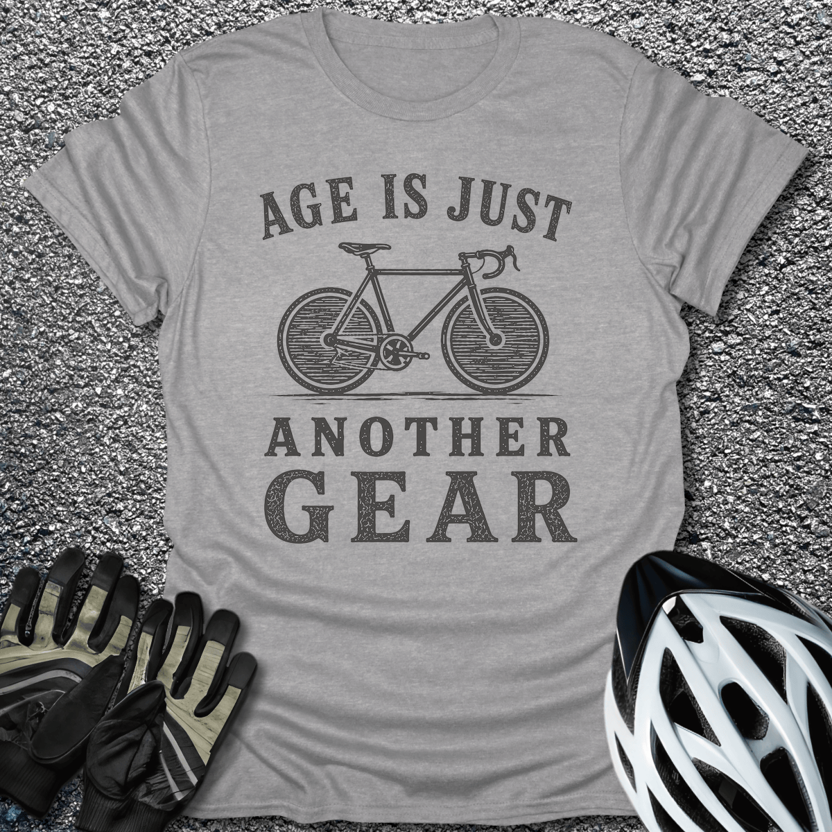 Age is a Gear T-Shirt in Sport Grey / S from CycleTees