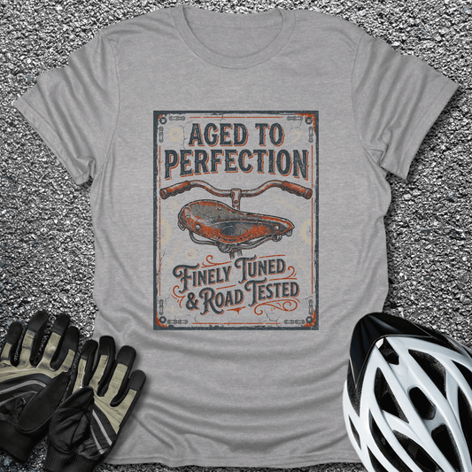 Aged to Perfection T-Shirt in Sport Grey / S from CycleTees