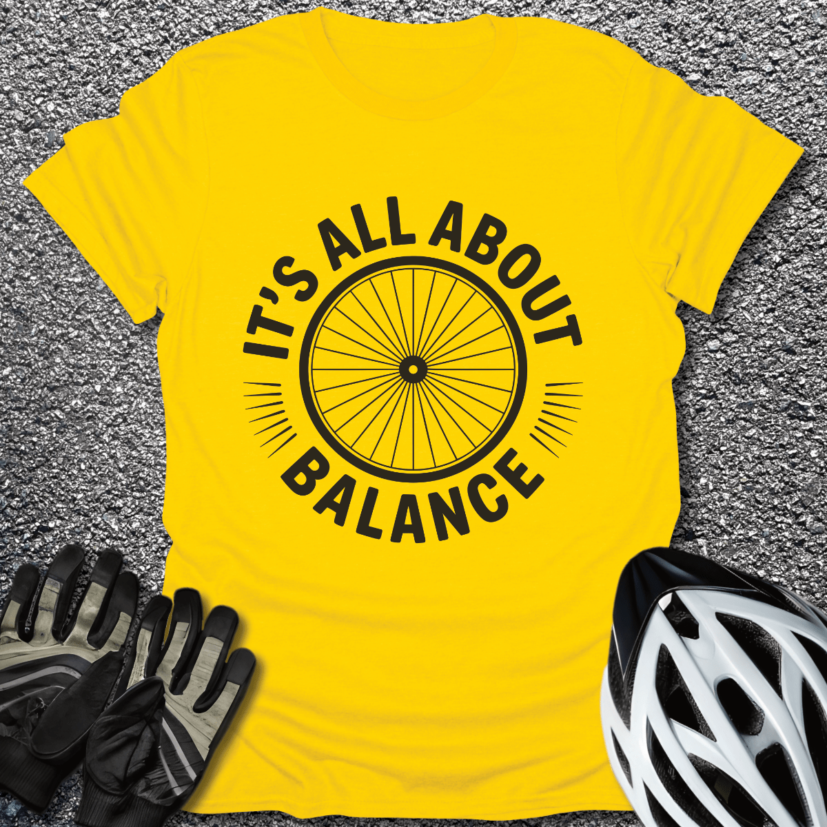 All About Balance T-Shirt in Daisy / S from CycleTees