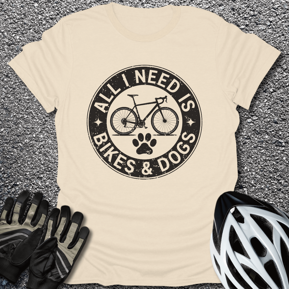 All I Need T-Shirt in Natural / S from CycleTees