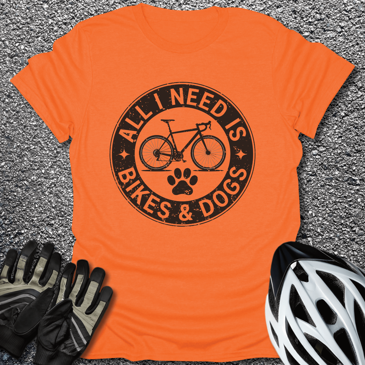 All I Need T-Shirt in Orange / S from CycleTees