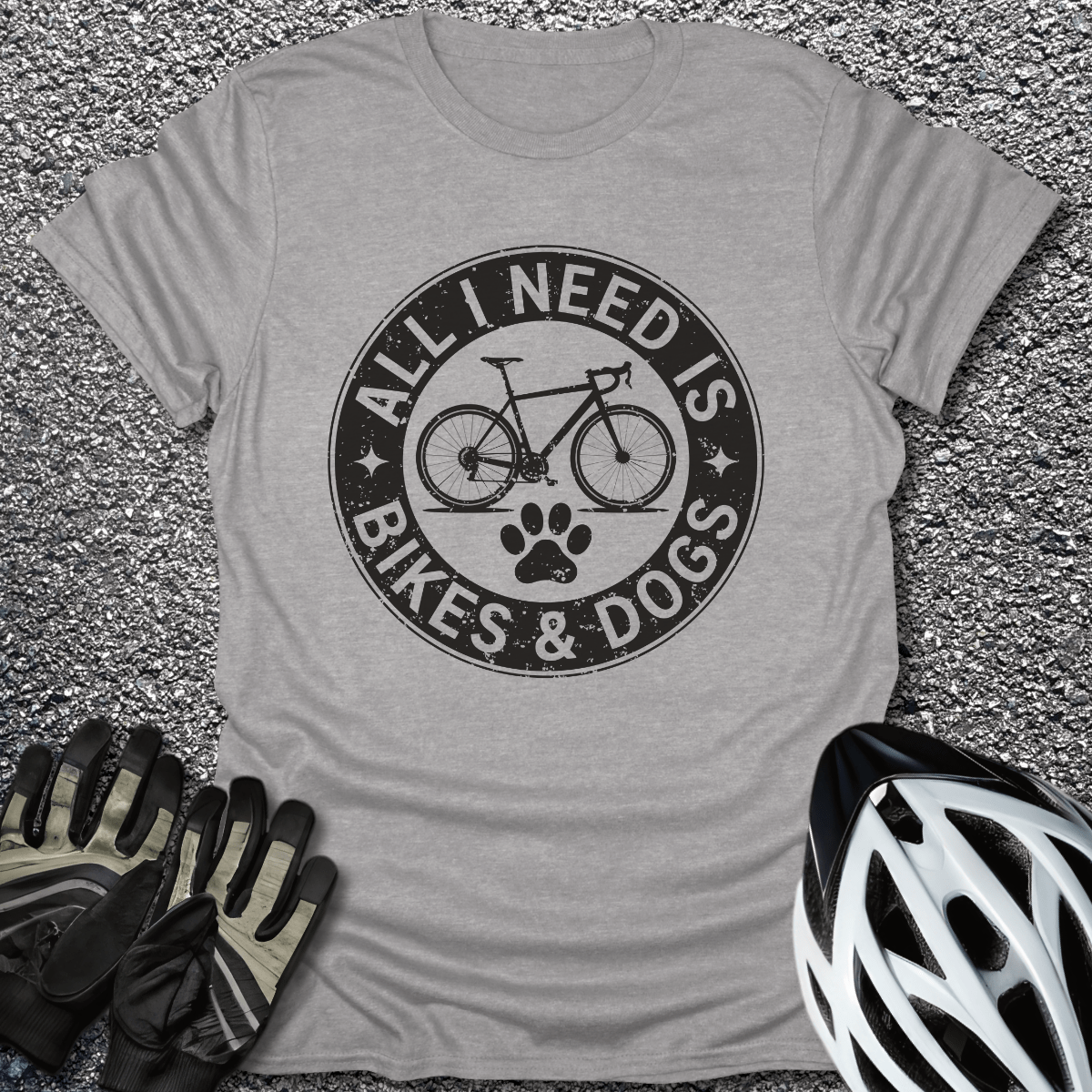 All I Need T-Shirt in Sport Grey / S from CycleTees