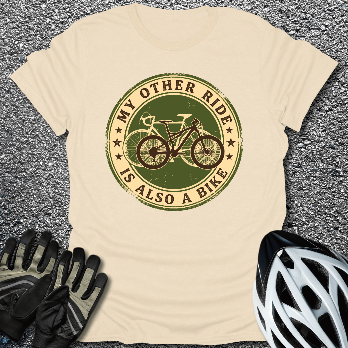 Also a Bike T-Shirt in Natural / S from CycleTees