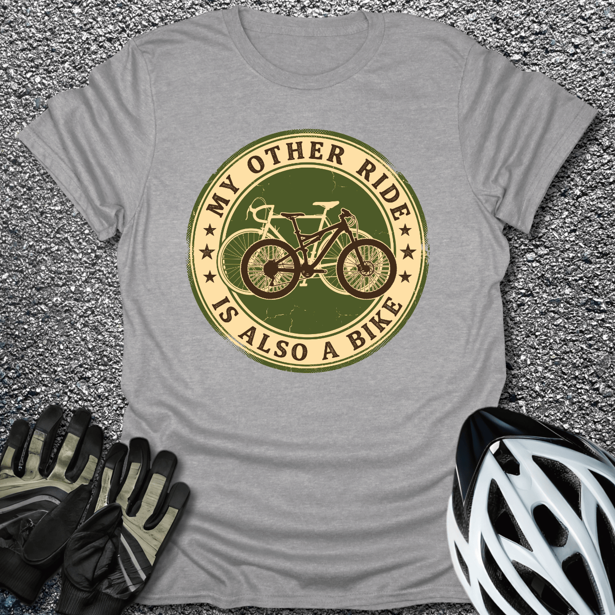 Also a Bike T-Shirt in Sport Grey / S from CycleTees