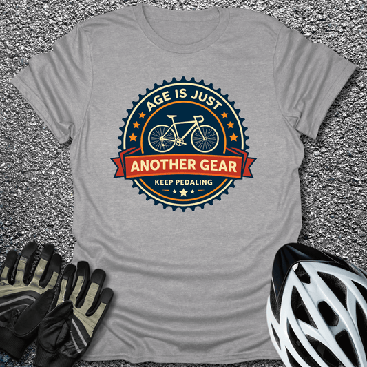Another Gear Badge T-Shirt in Sport Grey / S from CycleTees