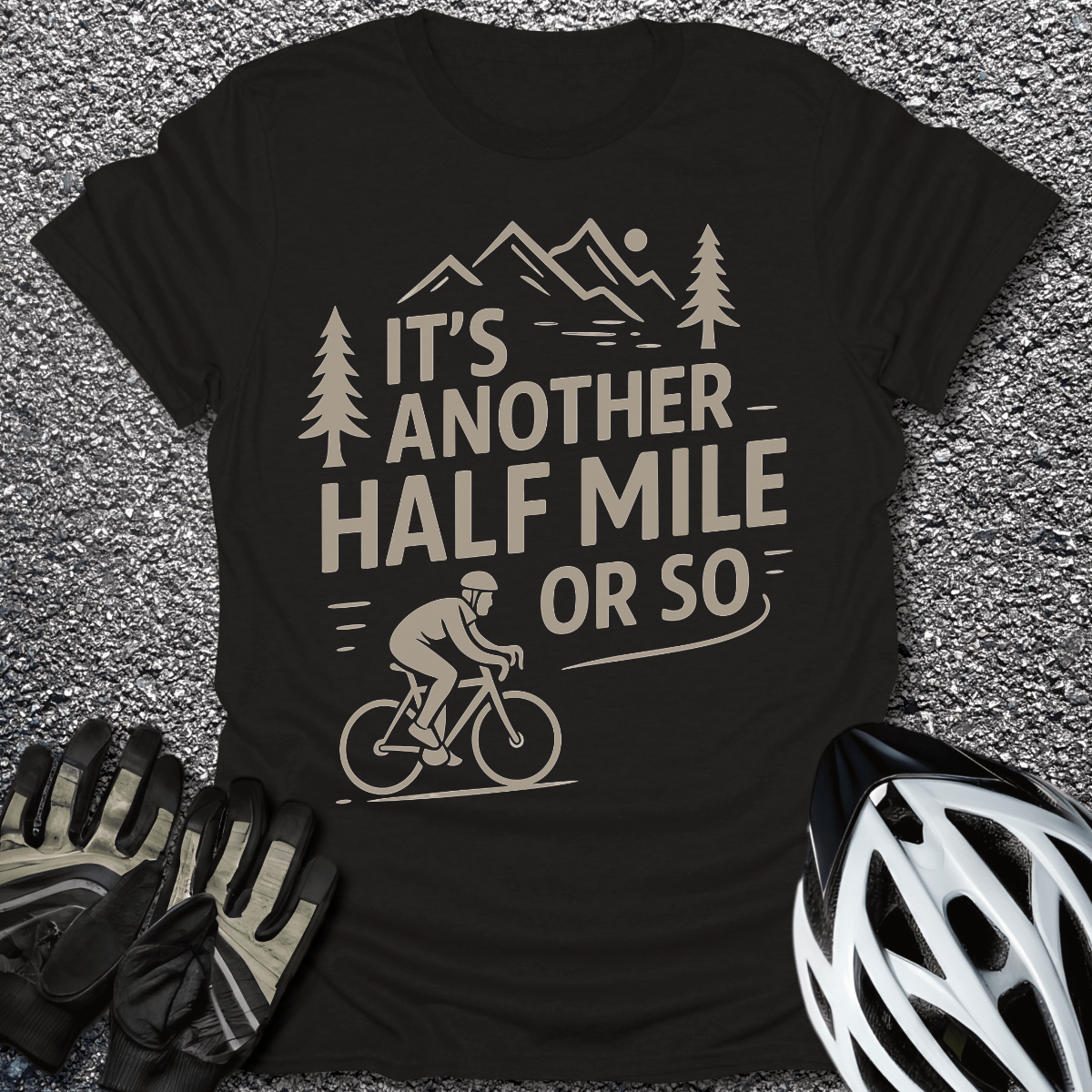Another Half Mile T-Shirt in Black / S from CycleTees