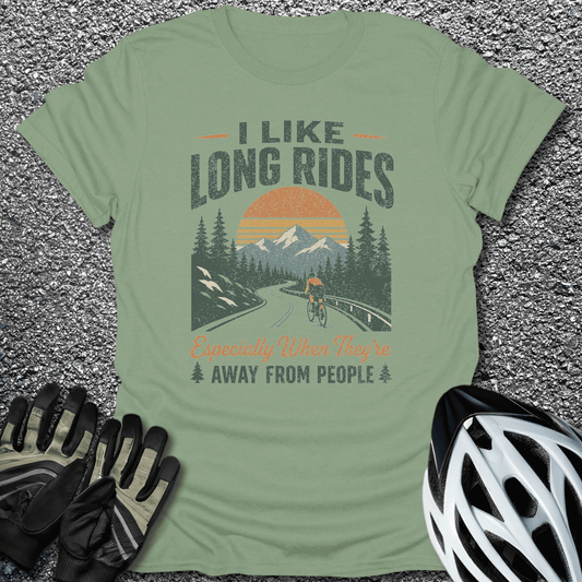 Away From People T-Shirt in Sage / S from CycleTees
