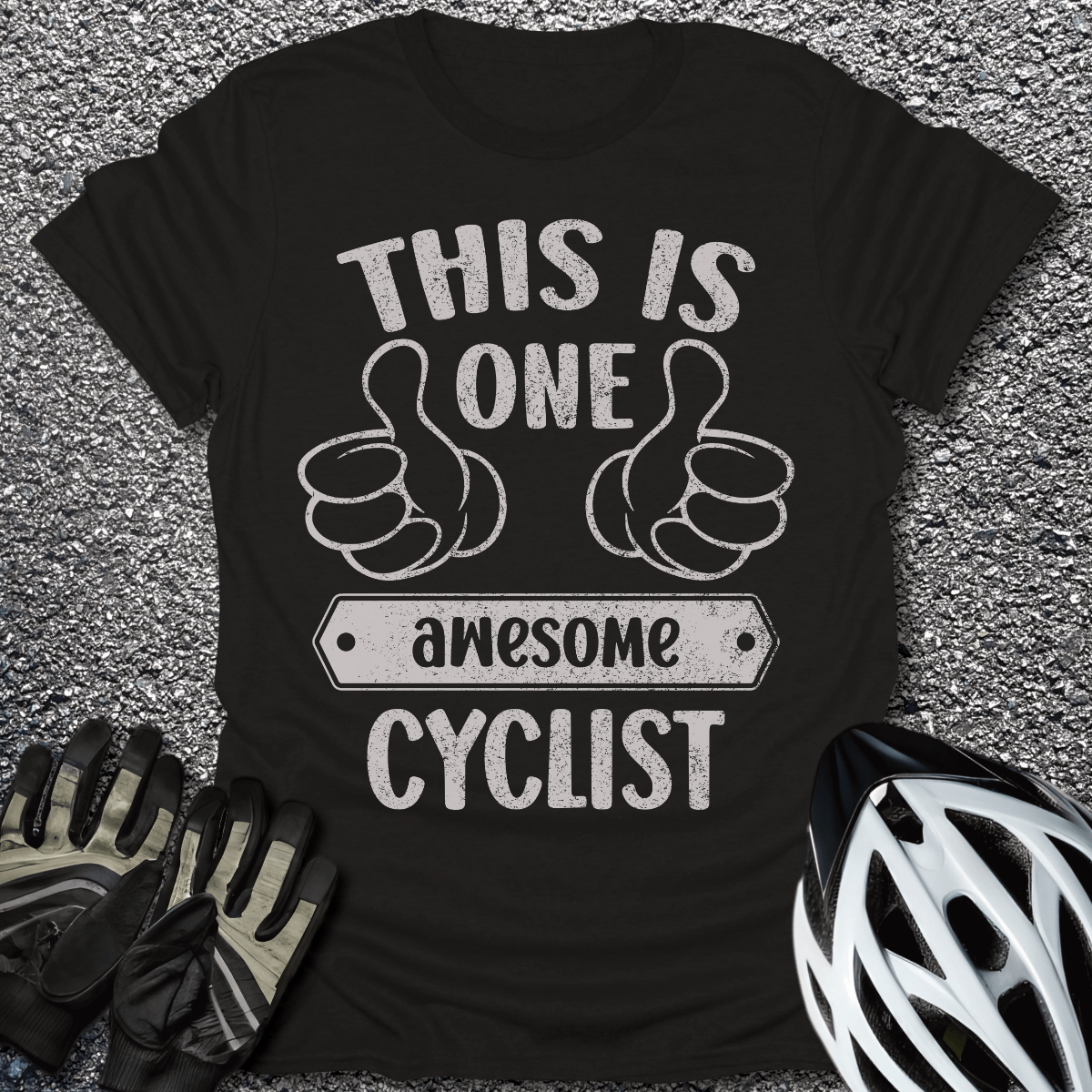 Awesome Cyclist T-Shirt in Black / S from CycleTees