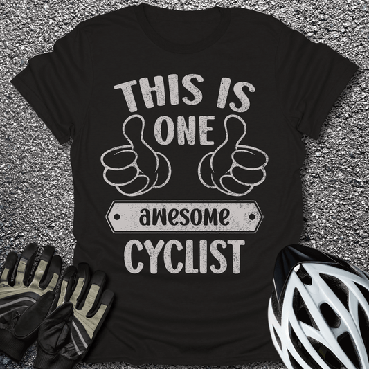 Awesome Cyclist T-Shirt in Black / S from CycleTees