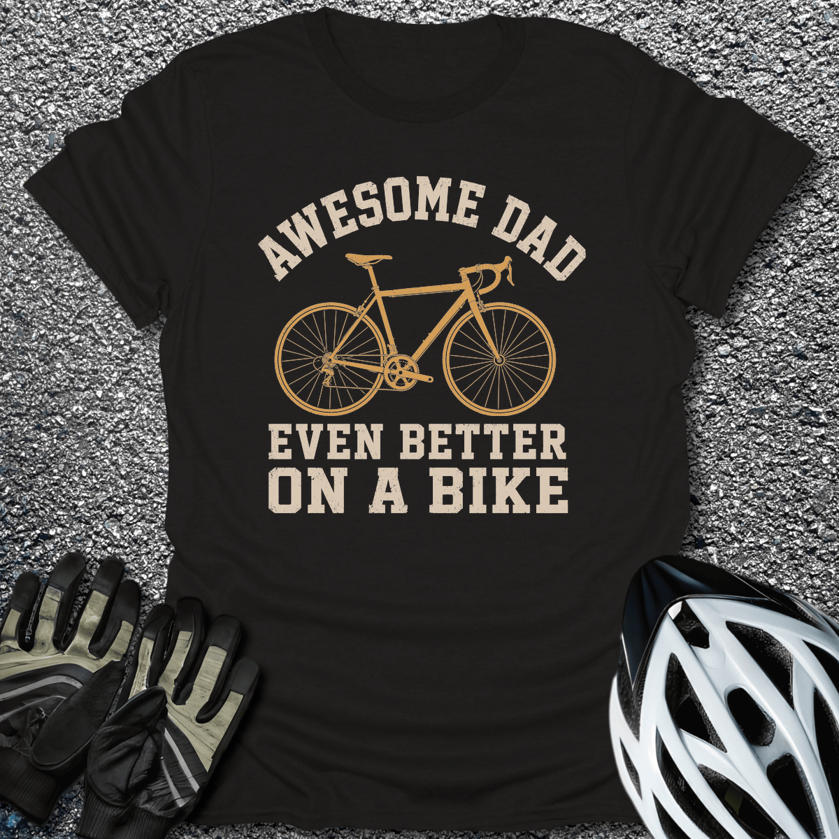 Awesome Dad T-Shirt in Black / S from CycleTees