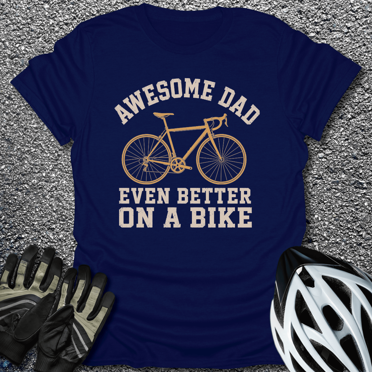 Awesome Dad T-Shirt in Navy / S from CycleTees