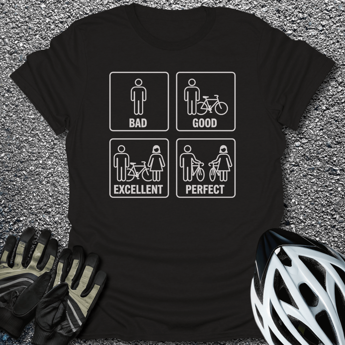 Bad to Perfect T-Shirt in Black / S from CycleTees