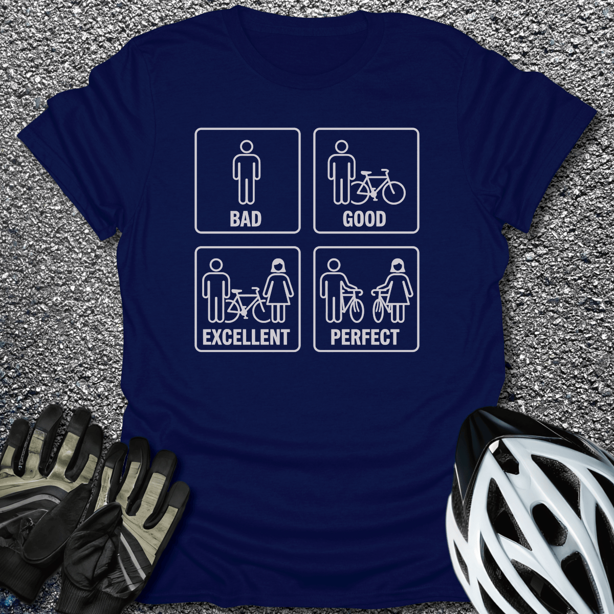 Bad to Perfect T-Shirt in Navy / S from CycleTees