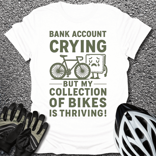 Bank Account Crying T-Shirt in White / S from CycleTees