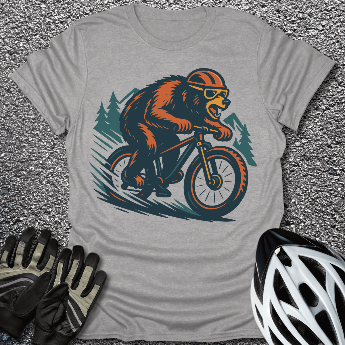 Bear Mode T-Shirt in Sport Grey / S from CycleTees