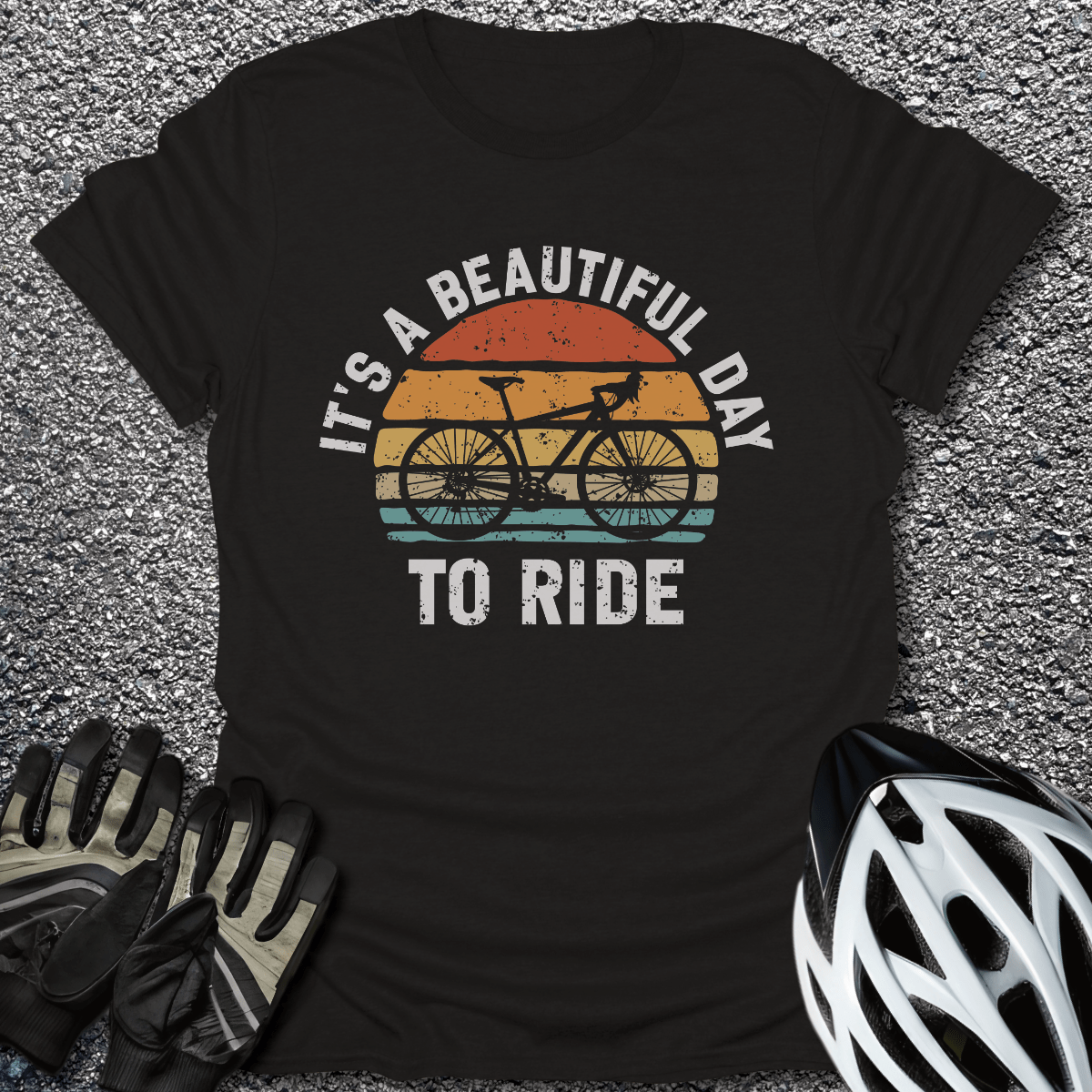 Beautiful Day T-Shirt in Black / S from CycleTees