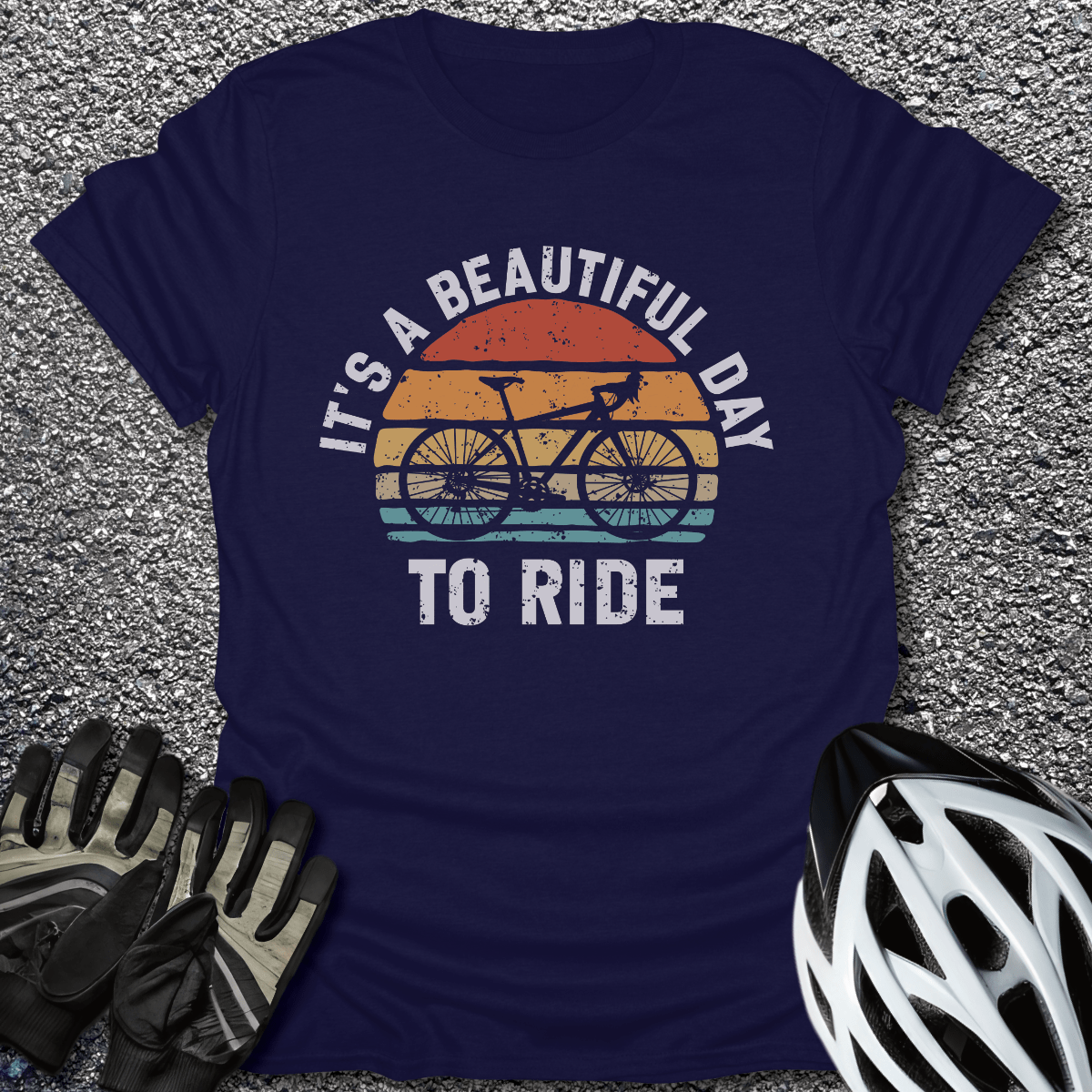 Beautiful Day T-Shirt in Navy / S from CycleTees