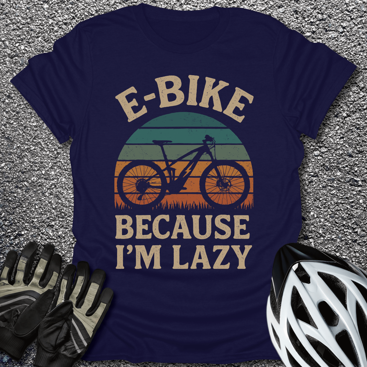 Because I'm Lazy T-Shirt in Navy / S from CycleTees