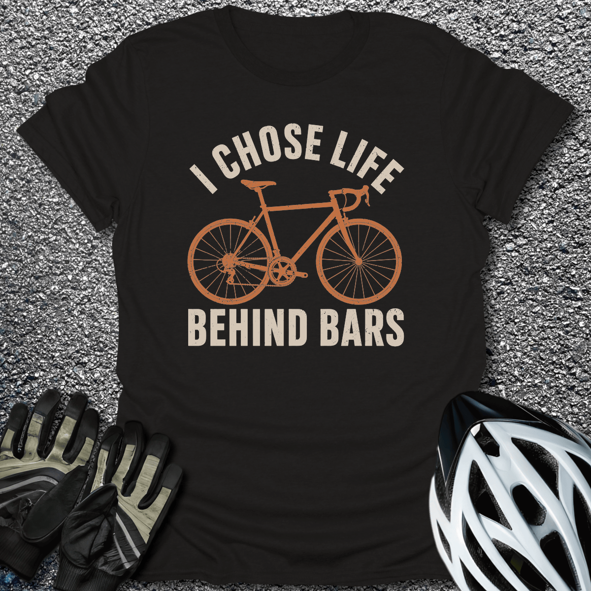 Behind Bars T-Shirt in Black / S from CycleTees