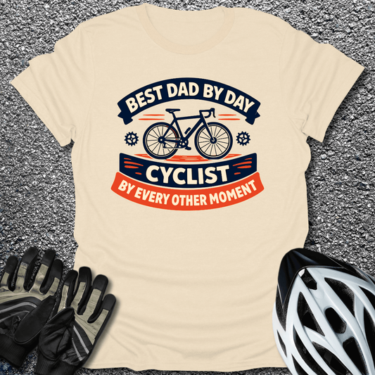Best Dad by Day T-Shirt in Natural / S from CycleTees