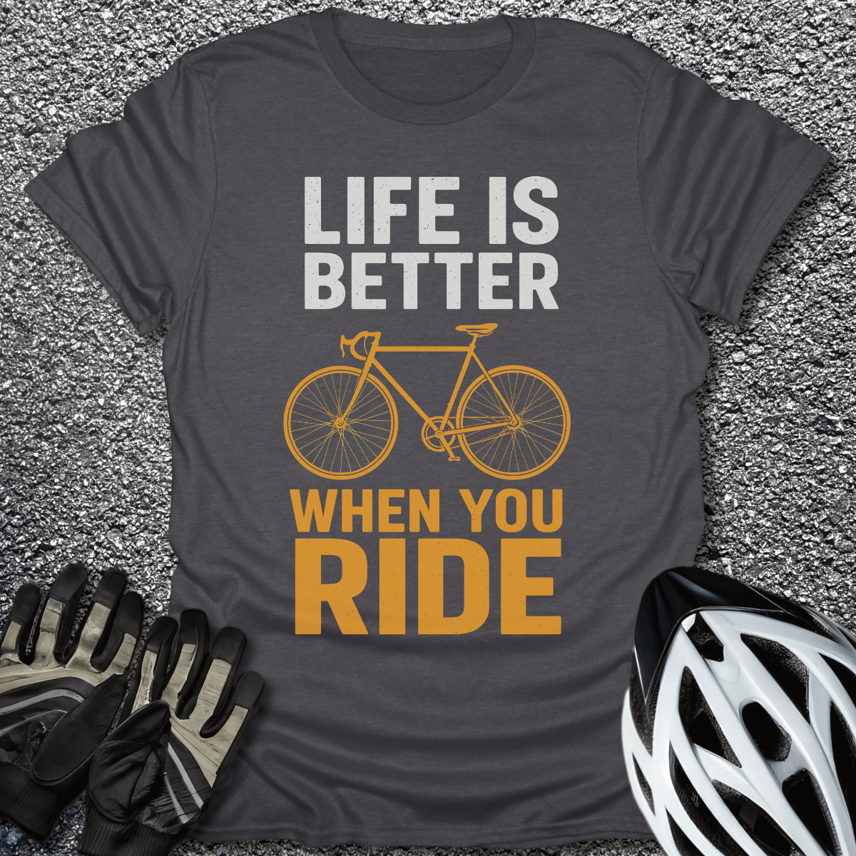 Better Life T-Shirt in Dark Heather / S from CycleTees