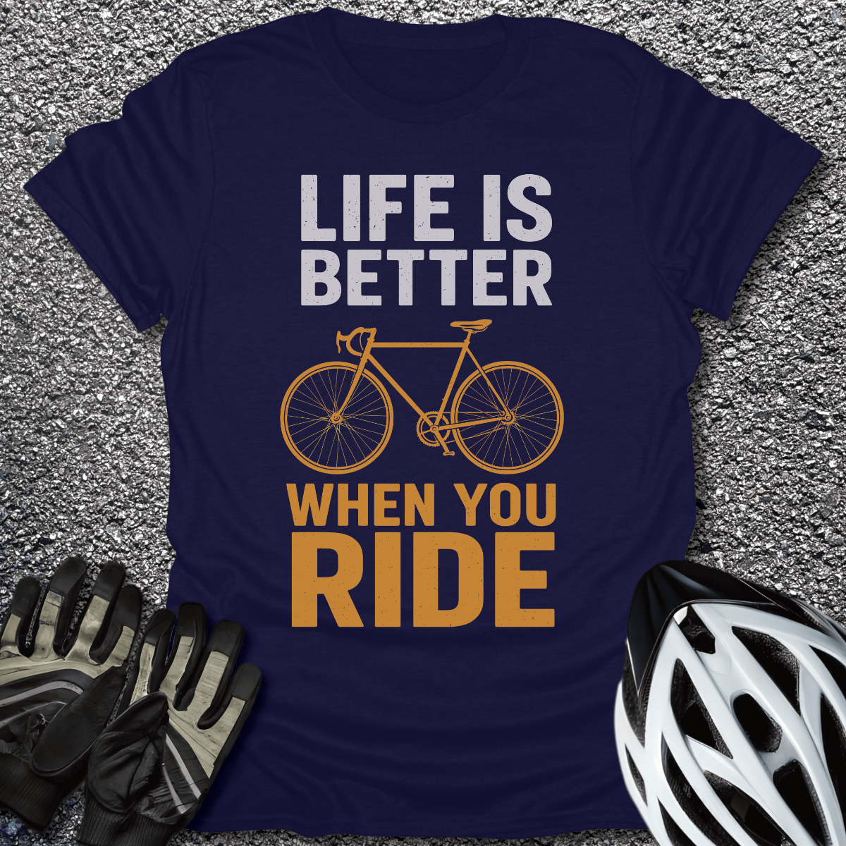 Better Life T-Shirt in Navy / S from CycleTees