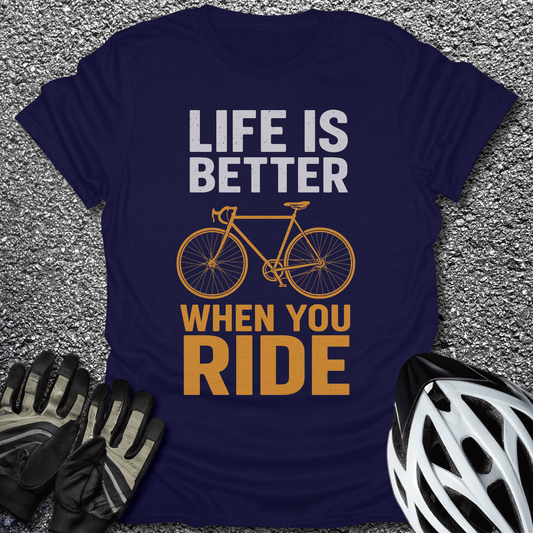 Better Life T-Shirt in Navy / S from CycleTees