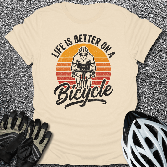 Better on a Bicycle T-Shirt in Natural / S from CycleTees