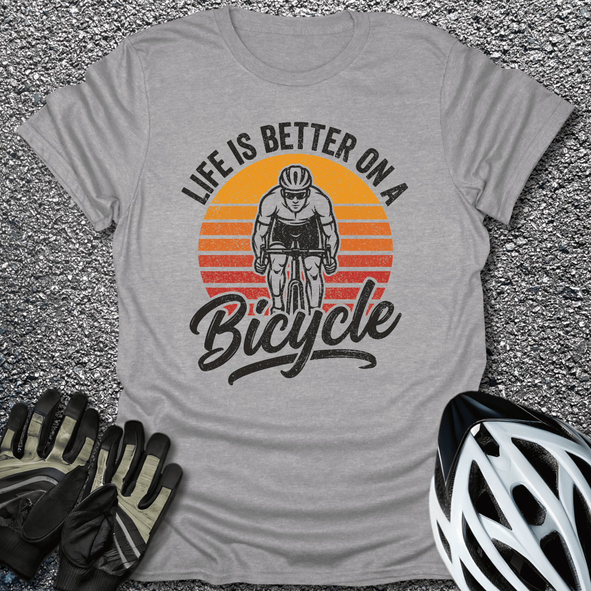 Better on a Bicycle T-Shirt in Sport Grey / S from CycleTees