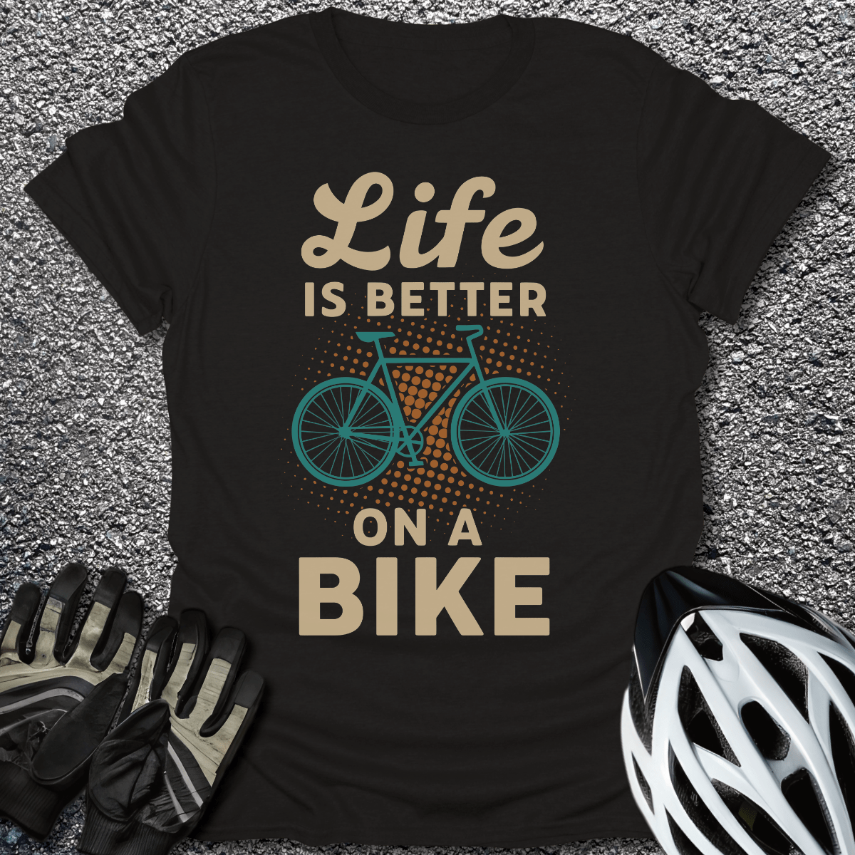 Better on a Bike T-Shirt in Black / S from CycleTees