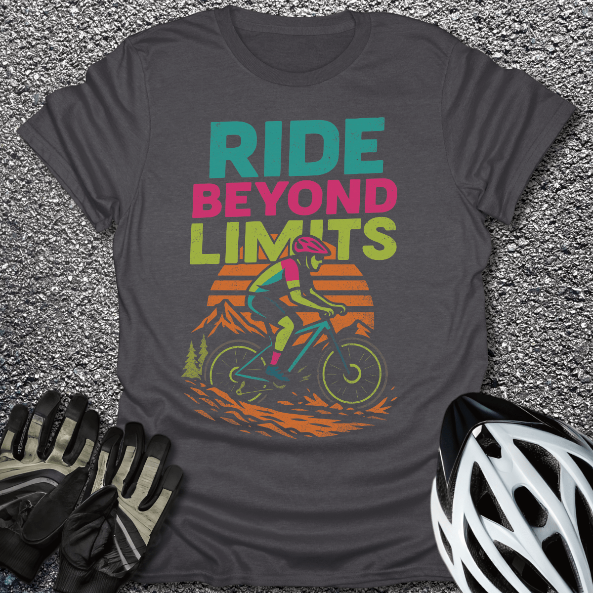 Beyond Limits T-Shirt in Dark Heather / S from CycleTees