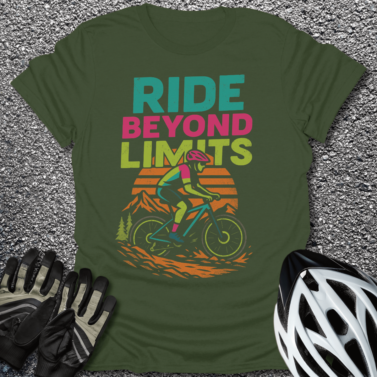 Beyond Limits T-Shirt in Military Green / S from CycleTees