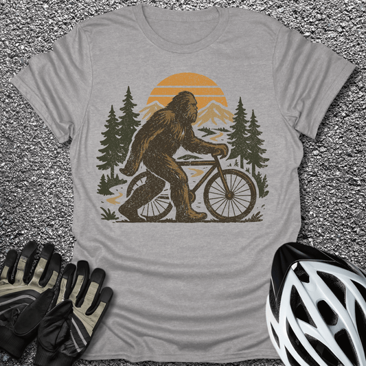 Bigfoot In Mountain T-Shirt in Sport Grey / S from CycleTees