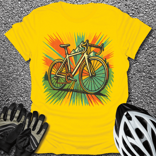 Bike Burst T-Shirt in Daisy / S from CycleTees