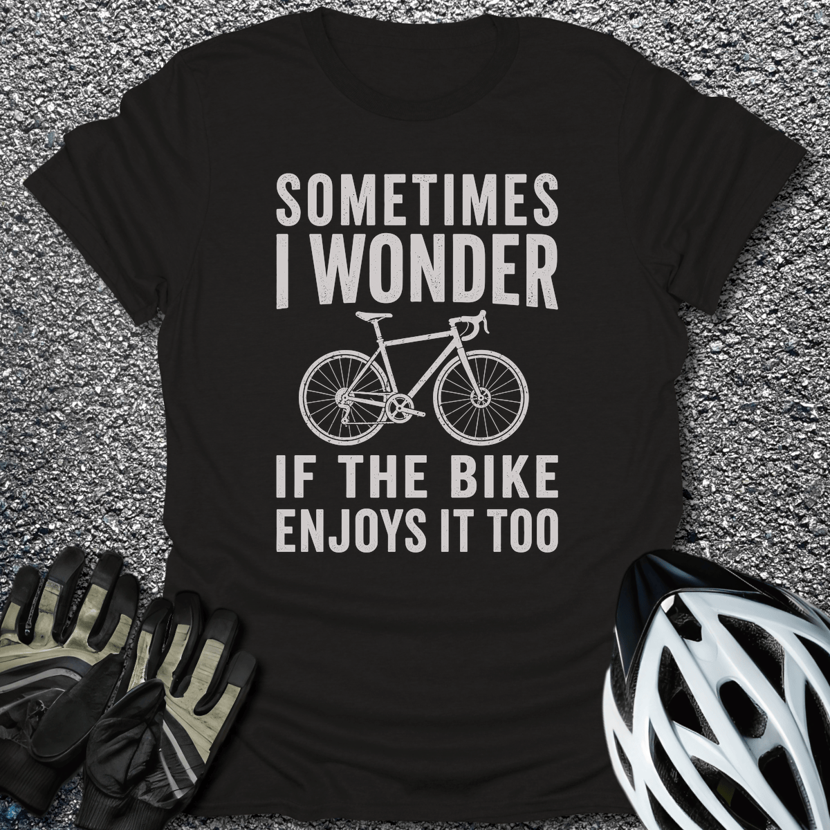 Bike Enjoys It T-Shirt in Black / S from CycleTees