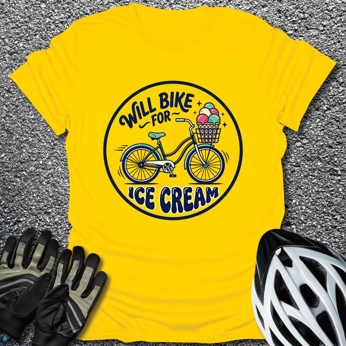 Bike for Ice Cream T-Shirt Daisy / M