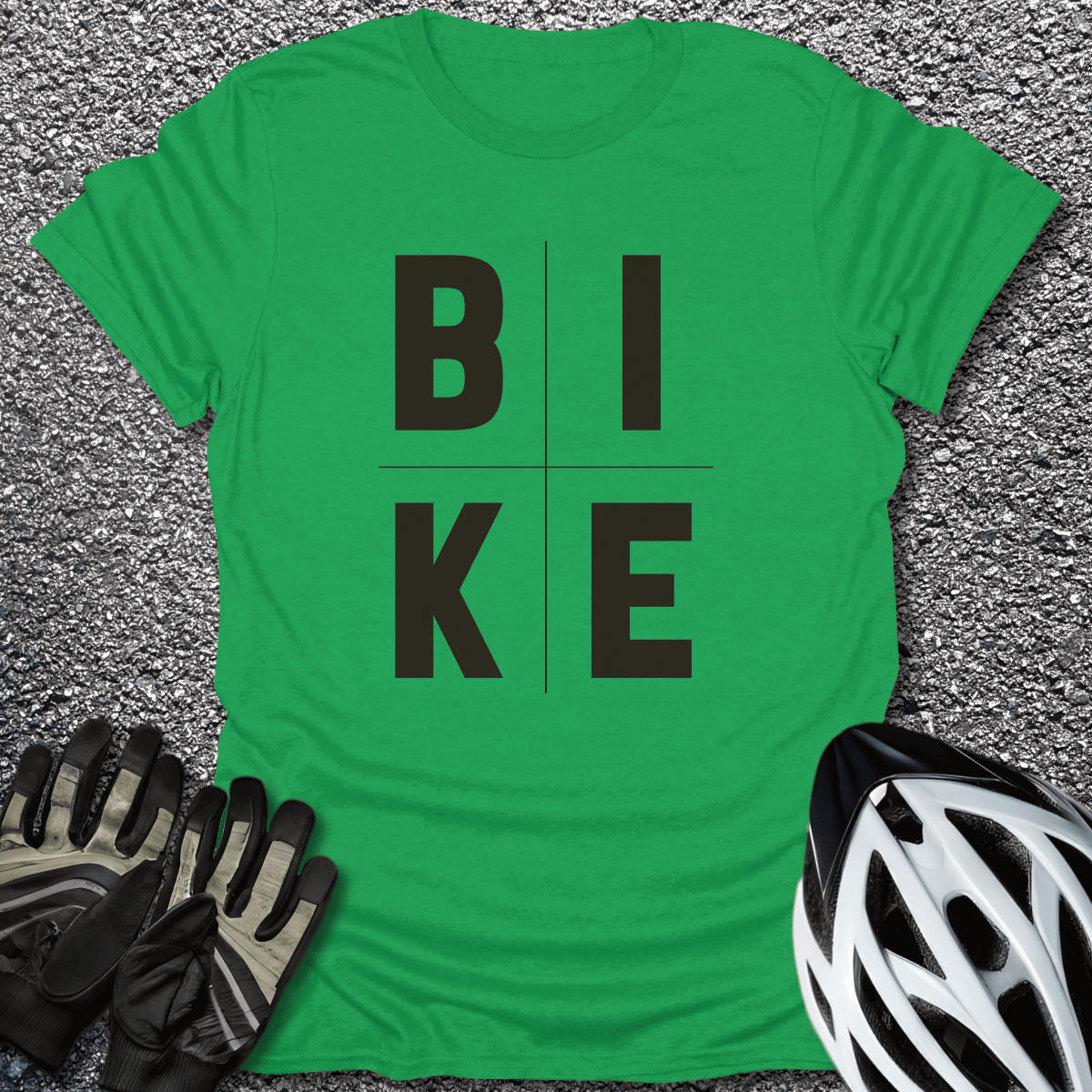 Bike Grid T-Shirt in Irish Green / S from CycleTees