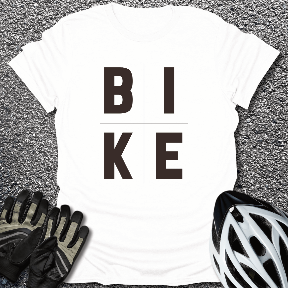 Bike Grid T-Shirt in White / S from CycleTees