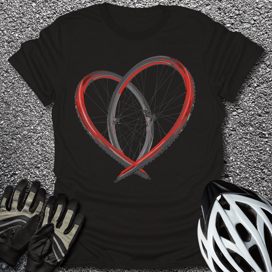 Bike Love T-Shirt in Black / S from CycleTees