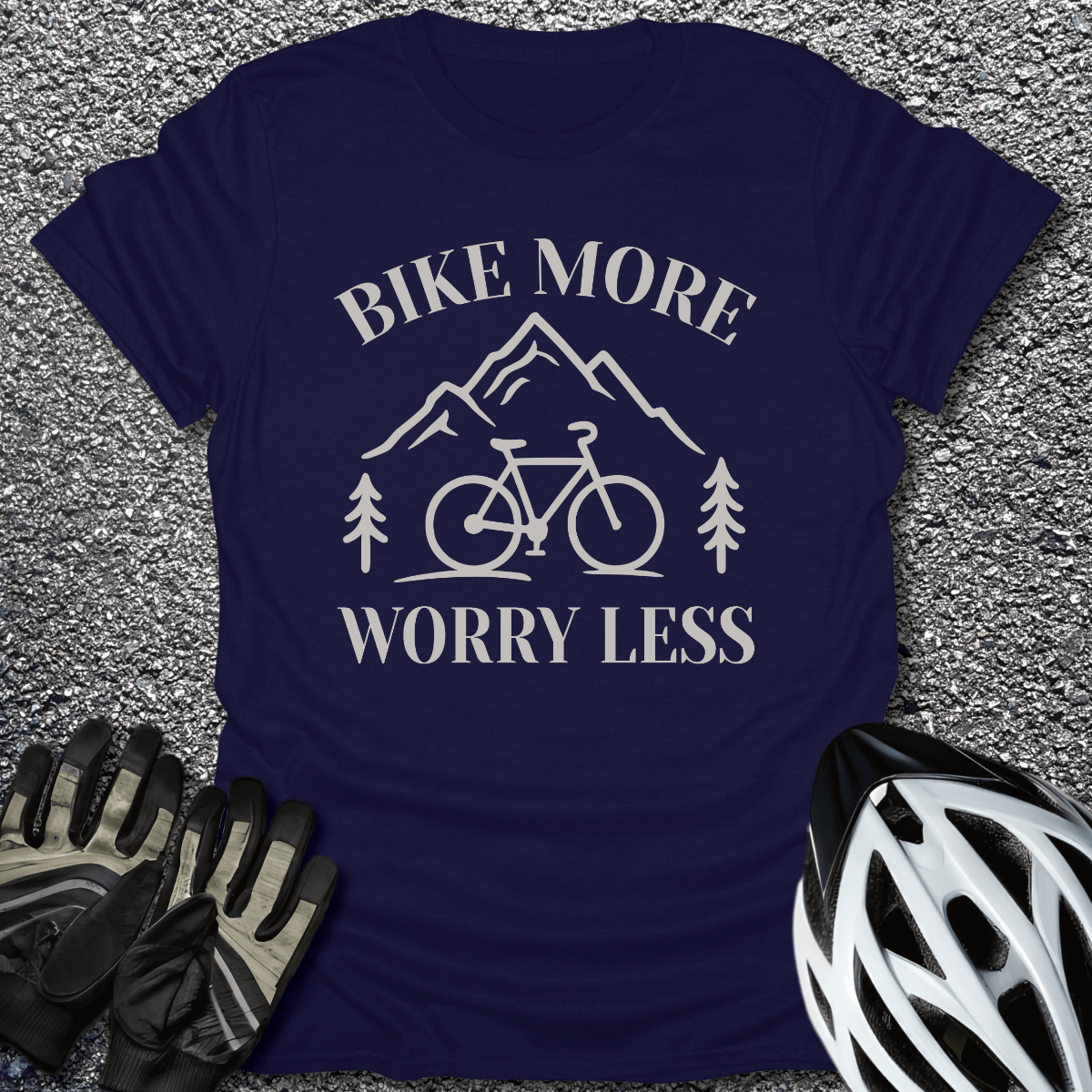 Bike More T-Shirt in Navy / S from CycleTees