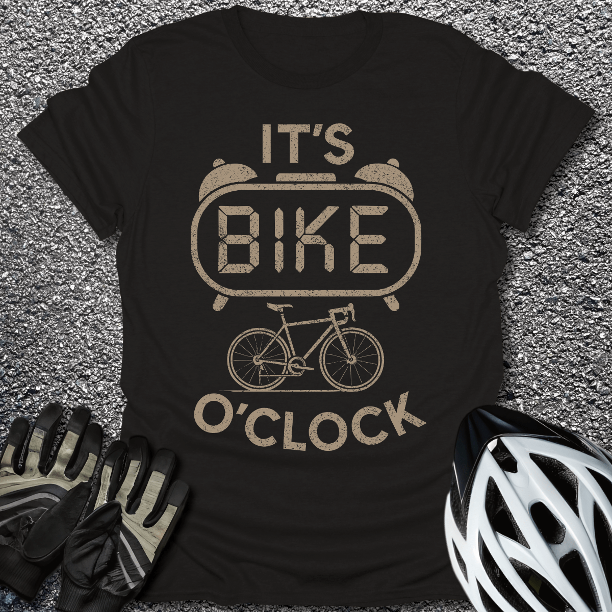 Bike O'Clock T-Shirt in Black / S from CycleTees